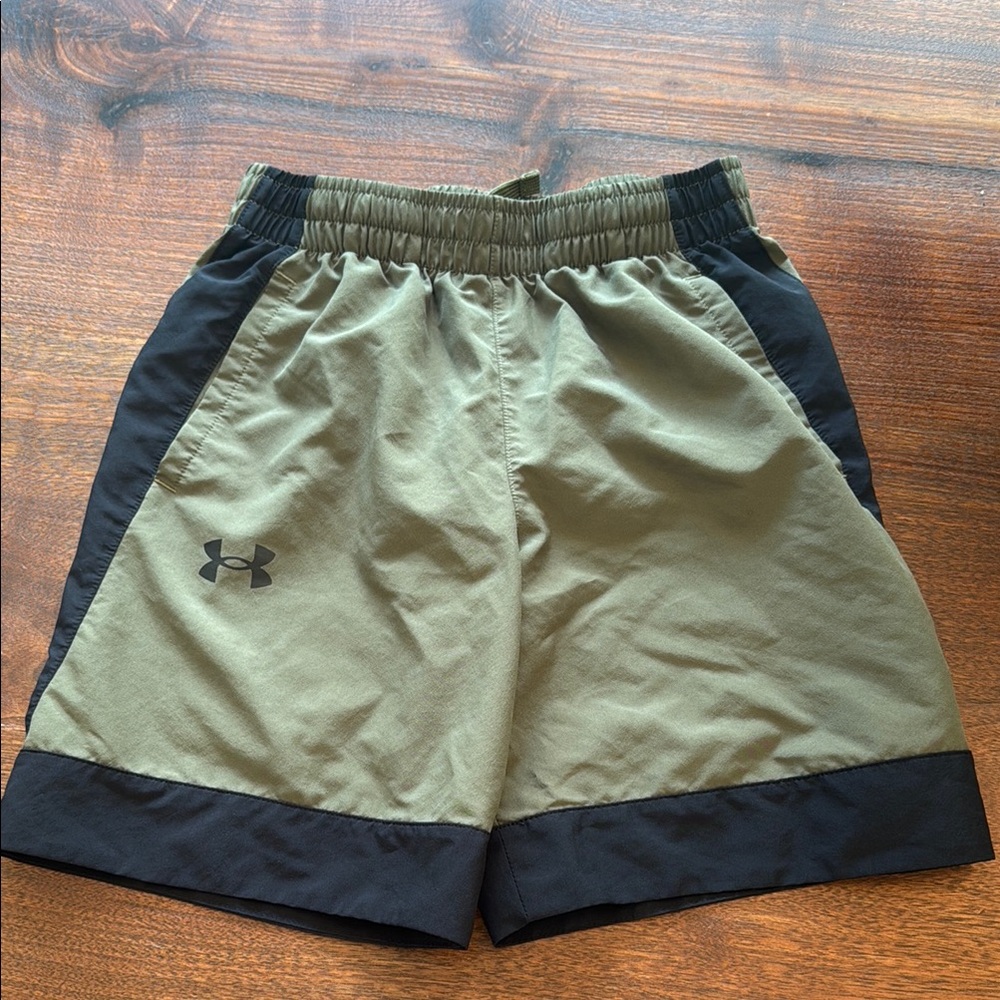 Under Armour kids olive  and Black Shorts